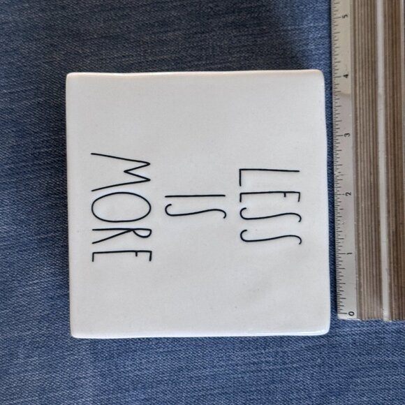 Rae Dunn "More Or Less" "Less is More" Inspirational Block, Two sided - Picture 7 of 7